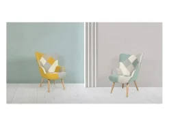 Dudeco sillón luca Patchwork verde menta