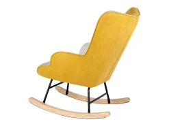 Dudeco Sillón mecedora Luca Patchwork mostaza