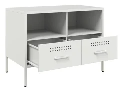 Dundrum Muebles para TV 2 unidades acero blanco 68x39x50,5 cm