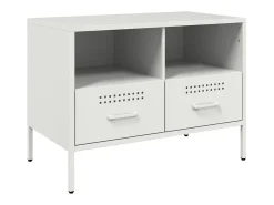 Dundrum Muebles para TV 2 unidades acero blanco 68x39x50,5 cm