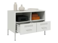 Dundrum Muebles para TV 2 unidades acero blanco 68x39x50,5 cm