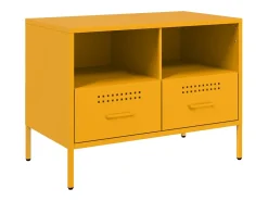 Dundrum Muebles para TV 2 unidades acero amarillo mostaza 68x39x50,5 cm