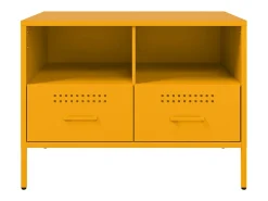 Dundrum Muebles para TV 2 unidades acero amarillo mostaza 68x39x50,5 cm
