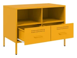 Dundrum Muebles para TV 2 unidades acero amarillo mostaza 68x39x50,5 cm