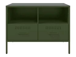 Dundrum Muebles para TV 2 unidades acero verde oliva 68x39x50,5 cm