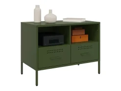 Dundrum Muebles para TV 2 unidades acero verde oliva 68x39x50,5 cm