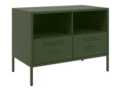 Dundrum Muebles para TV 2 unidades acero verde oliva 68x39x50,5 cm