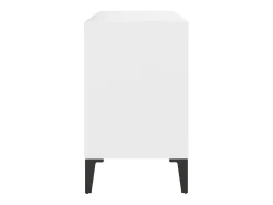 Eadestown Mueble de TV con patas de metal blanco 69,5x30x50 cm