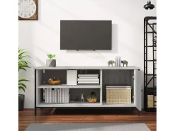 Einar Mueble de TV madera contrachapada gris Sonoma 100x40x45 cm