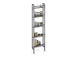 Escalera estantería negro 44.5x11x160 klivo