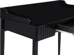 Escritorio consola con 1 cajón en MDF negro mate - RENEVI by Pascal Morabito