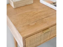 Escritorio de madera de mango maciza y rejilla