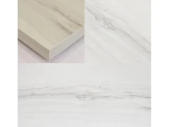 Escritorio Extensible, 99x90x35cm, retractil, Oficina o Estudio, Blanco veteado