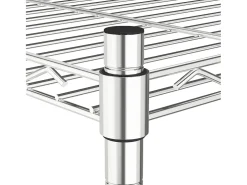 Estante almacenaje 5 niveles ruedas 75x35x155 cm cromado 250 kg ES697321