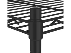 Estante almacenaje 5 niveles y ruedas 75x35x155 cm negro 250 kg ES337129