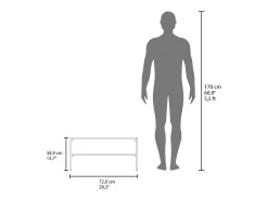Estante apilable básico para zapatos, wengué