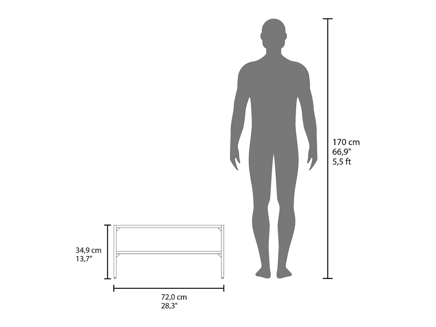 Estante apilable básico para zapatos, wengué