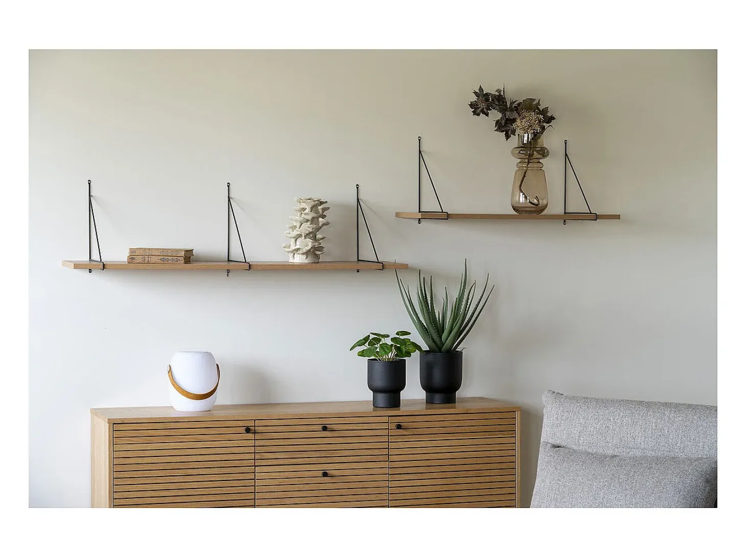 Estante Chiba, Marrón, 29x120x31 cm, Kendra Home