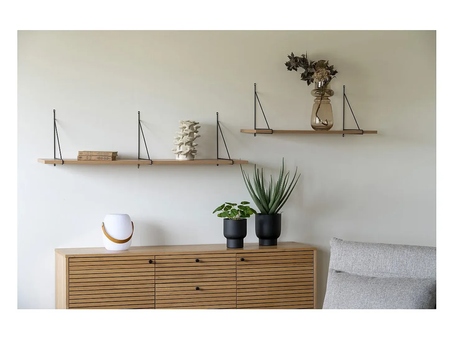 Estante Chiba, Marrón, 29x120x31 cm, Kendra Home