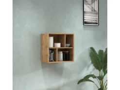 Estante colgante Chronos con 4 compartimentos roble 50x35x50 cm