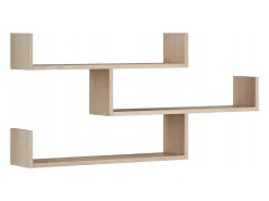 Estante colgante de tres niveles, estante de pared moderno para salón, 119 cm roble sonoma