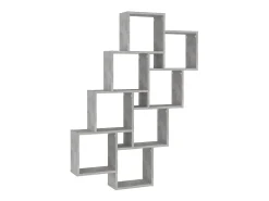 Estante cubo de pared contrachapado gris hormigón 90x15x119 cm
