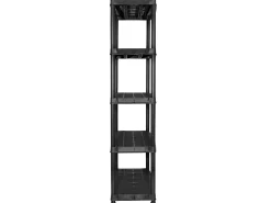 Estante de almacenaje 5 niveles negro plástico 85x40x185 cm ES437823