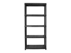 Estante de almacenaje 5 niveles negro plástico 85x40x185 cm ES437823