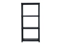 Estante de almacenaje 4 niveles negro plástico 61x30,5x130 cm ES730430