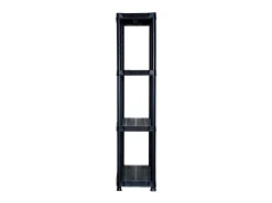 Estante de almacenaje 4 niveles negro plástico 61x30,5x130 cm ES730430