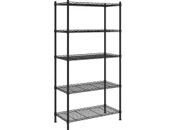Estante de almacenamiento 5 niveles negro 90x35x180 cm 250 kg ES791136