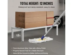 Estante de Almacenamiento, SucceBuy Soporte de Estante de Aluminio Soporte de Estante Fijo Estante de Almacenamiento 121,92 × 50,8 × 30,48 cm
