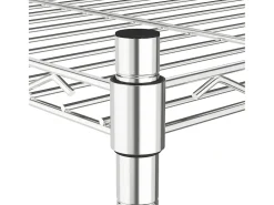 Estante de almacenamiento 5 niveles cromado 90x35x180 cm 250 kg ES999056