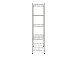 Estante de almacenamiento 5 niveles cromado 90x35x180 cm 250 kg ES999056