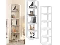Estante de esquina blanco 45x45x180 amina