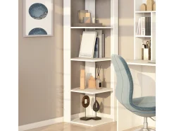 Estante de esquina blanco 45x45x180 amina
