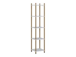 Estante de esquina blanco/pino 30x30x133 bivio