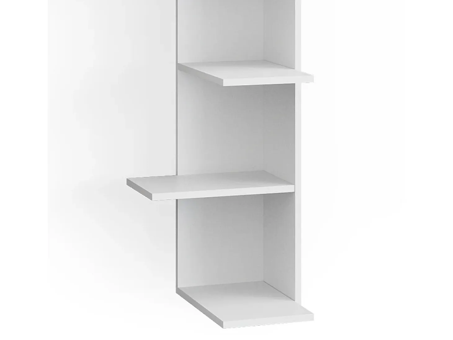 Estante de esquina blanco 37x37x140.1 tera