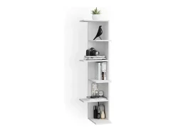 Estante de esquina blanco 37x37x140.1 tera