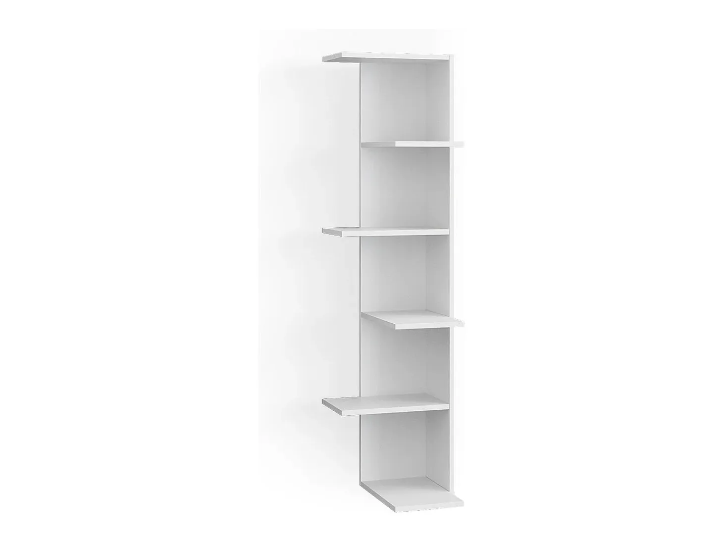 Estante de esquina blanco 37x37x140.1 tera