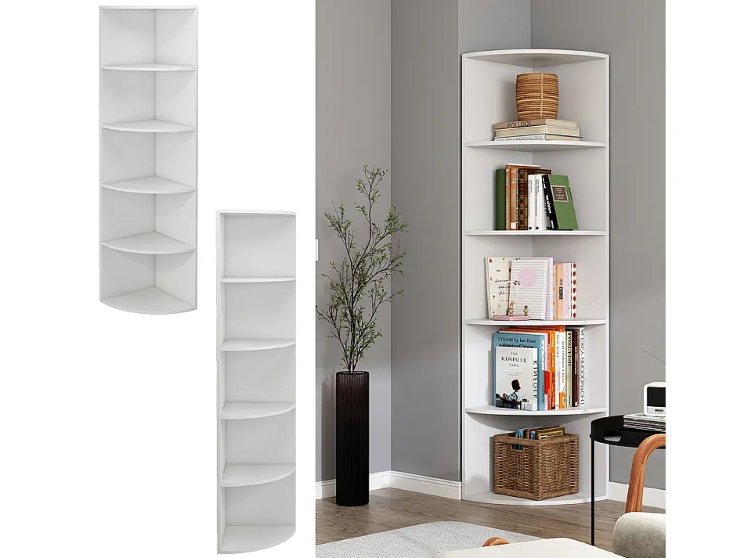 Estante de esquina blanco 40x40x180 fabienne