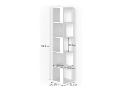 Estante de esquina blanco 33.3x33.3x162.2 lio