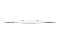 Estante de esquina con soportes cromados vidrio blanco 45x45 cm ES347248