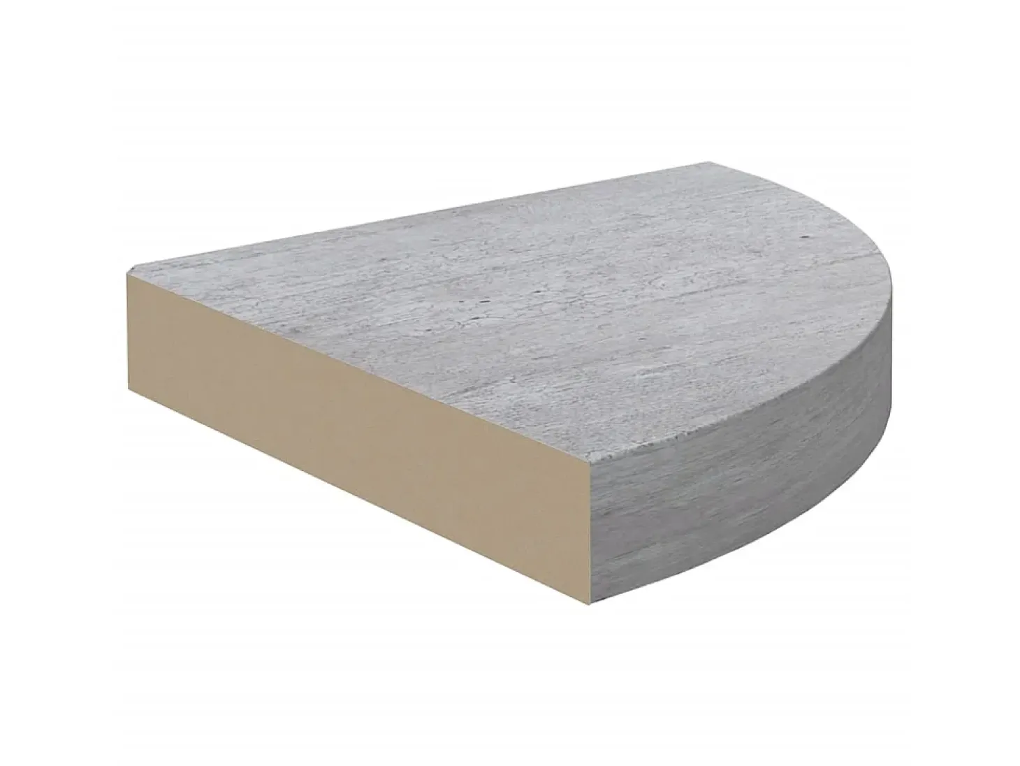 Estante de esquina de pared 2 uds MDF gris hormigón 35x35x3,8cm ES64306