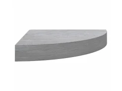 Estante de esquina de pared 2 uds MDF gris hormigón 35x35x3,8cm ES64306