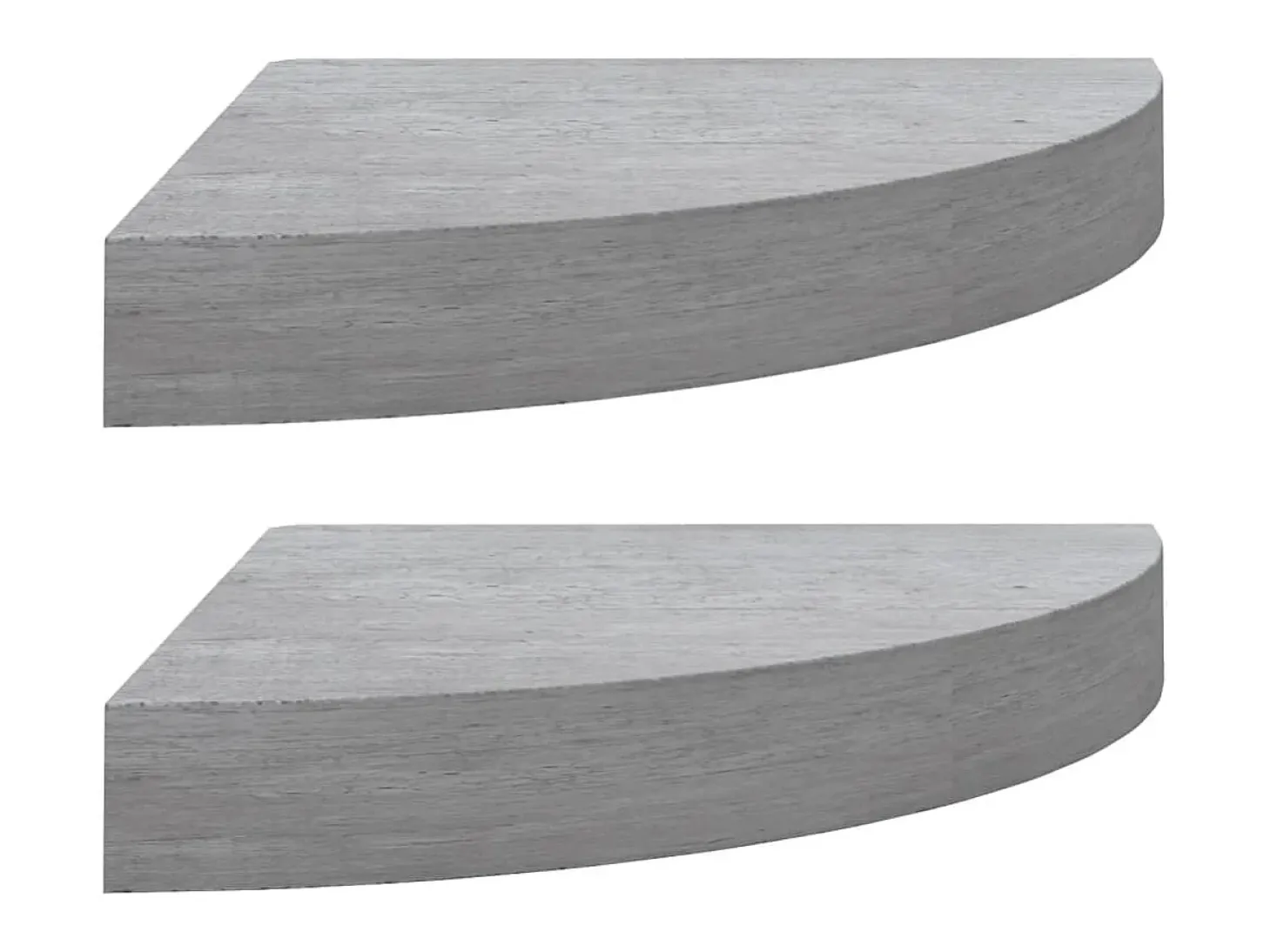 Estante de esquina de pared 2 uds MDF gris hormigón 35x35x3,8cm ES64306