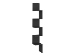 Estante de esquina de pared contrachapado negro 20x20x127,5 cm