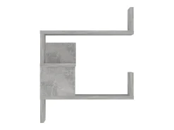 Estante de esquina pared contrachapado gris hormigón 40x40x50cm