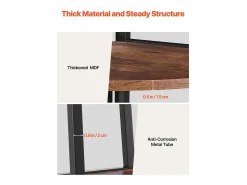 Estante de Esquina SucceBuy de 5 Niveles, Librería de Esquina, Altura 178 cm, Mueble de Almacenamiento de Pared con Marco de Metal y Estantes de Madera