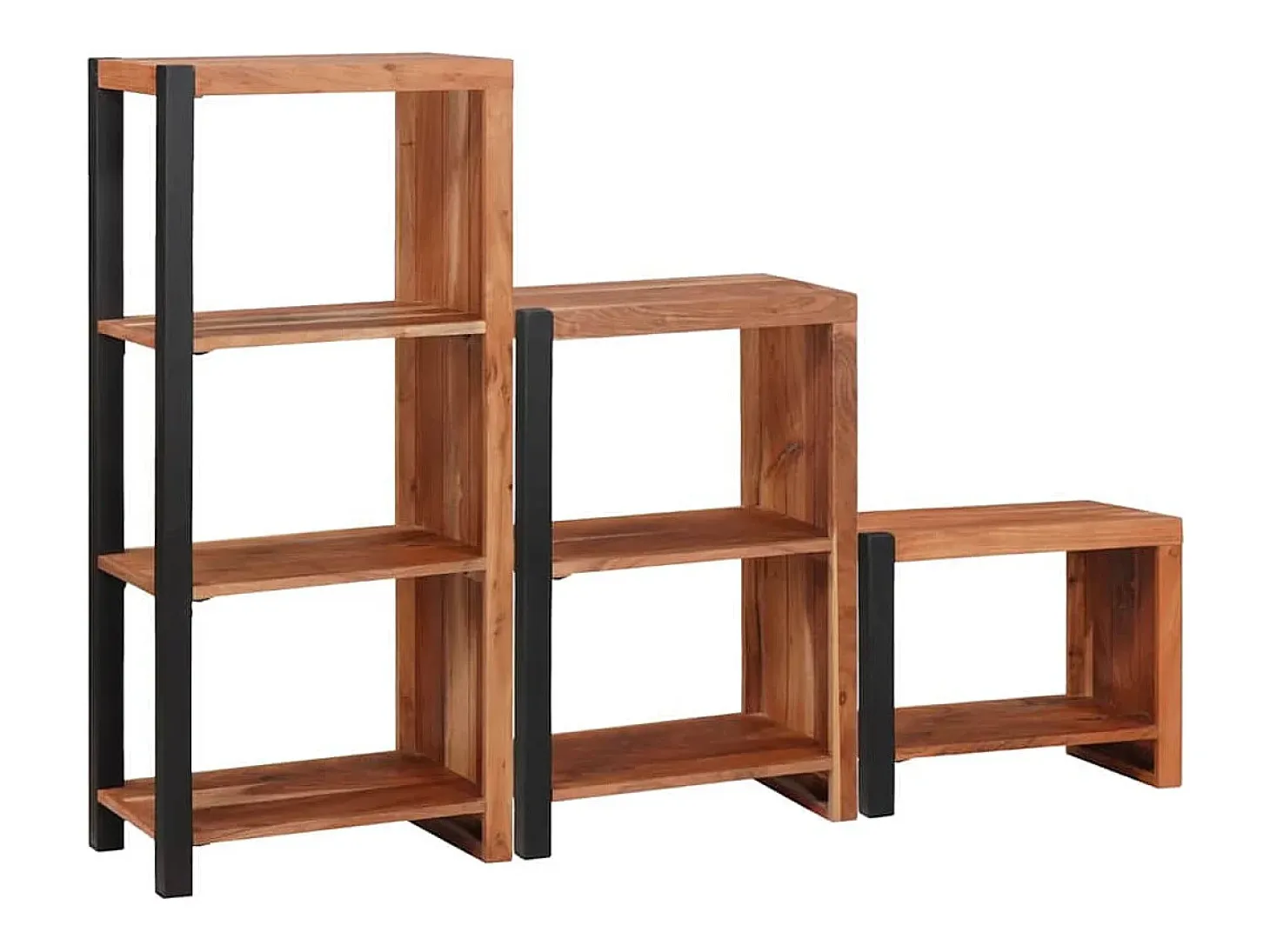 Estante de libros 3 piezas Marrón 50 x 30 x 110 cm
